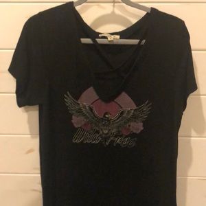 Express Black graphic top